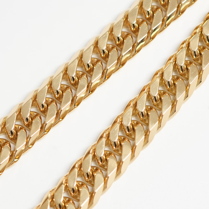 喜平 ネックレス K18 ダブル 6面 250g 50cm 造幣局検定マーク(ホール