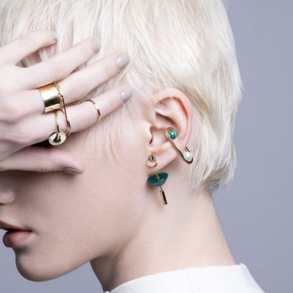 要確認Hirotaka スピアピアス 片耳用 石3点付き 【公式通販】