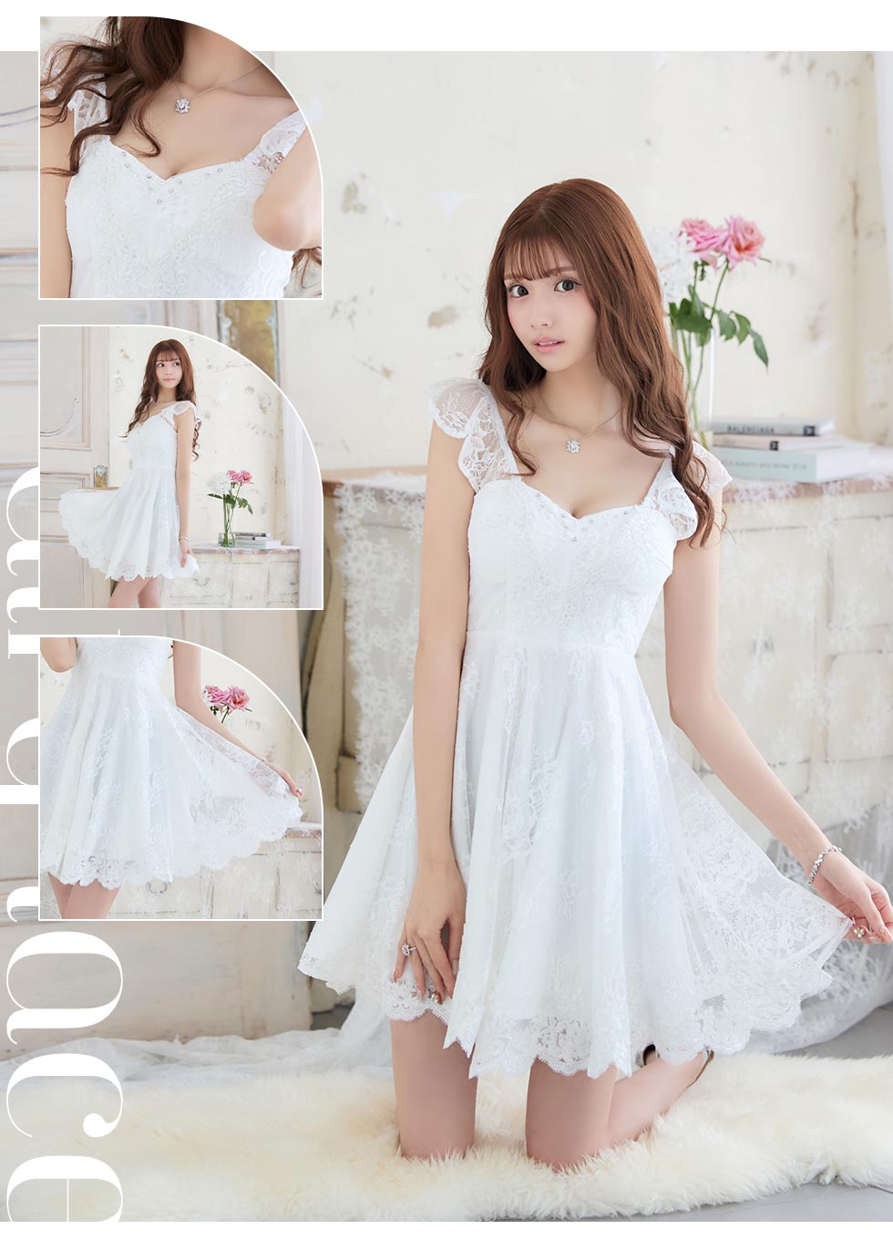 ひめかが着る冬のホワイトドレス - ドレスショップ Jewels（ジュエルズ）