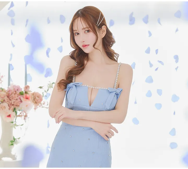 送料無料！】リボンマーメイドキャミソールドレス/キャバドレス【XS-L