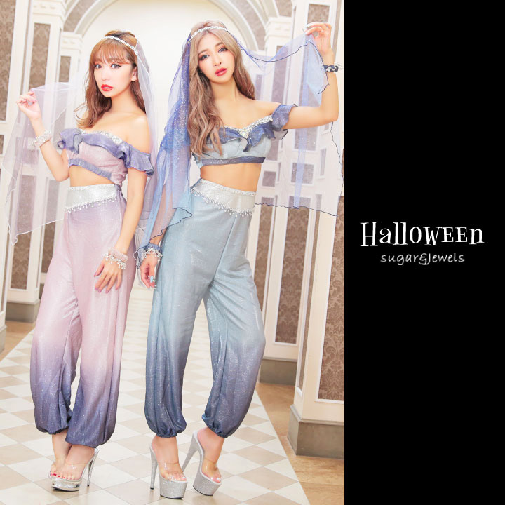 即日発送】アラビアンガール/アラジンコスプレセット【ハロウィン4点