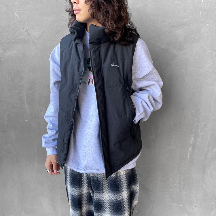 NANGA ナンガ ジーンズファクトリー別注 22AW タキビダウンベスト M