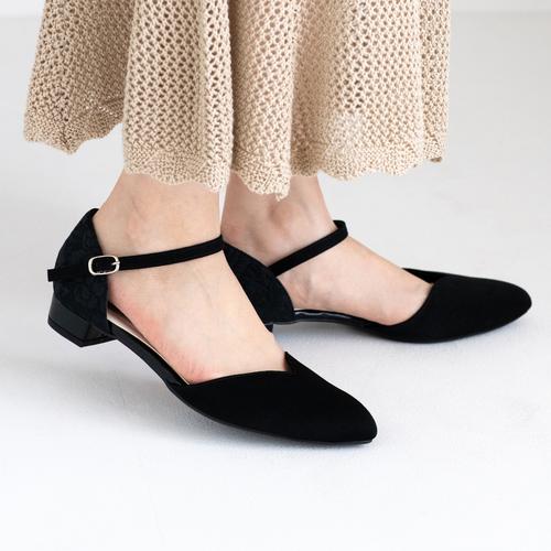 マテリアルコンビセパレートパンプス(22.5cm グレー): パンプス