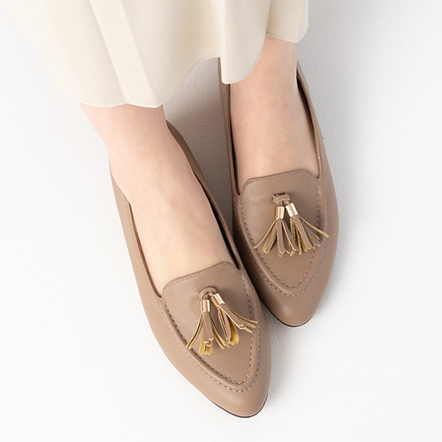 【新品】 SabrinaMartone タッセルローファーフラットパンプス タッセルローファーフラットパンプス<ふわさら>＜痛くない!＞(23.5cm
