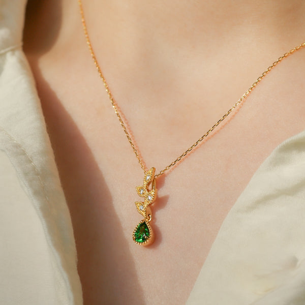 K18 ガーネット ネックレス