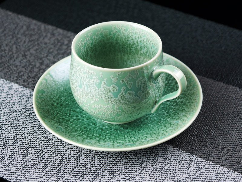 有田焼】広口コーヒーカップ 鶯玉