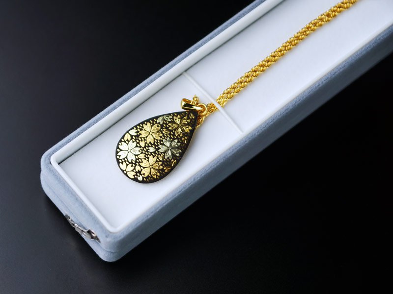 純金京象嵌】ネックレス 桜- JTOPIA