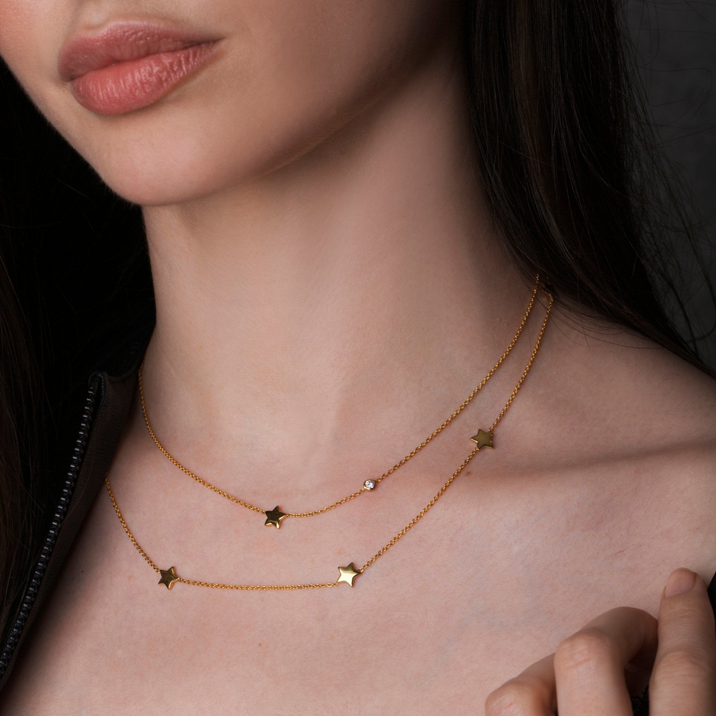 Diamond Shooting Star Necklace in 9ct gold – Juvi Designs