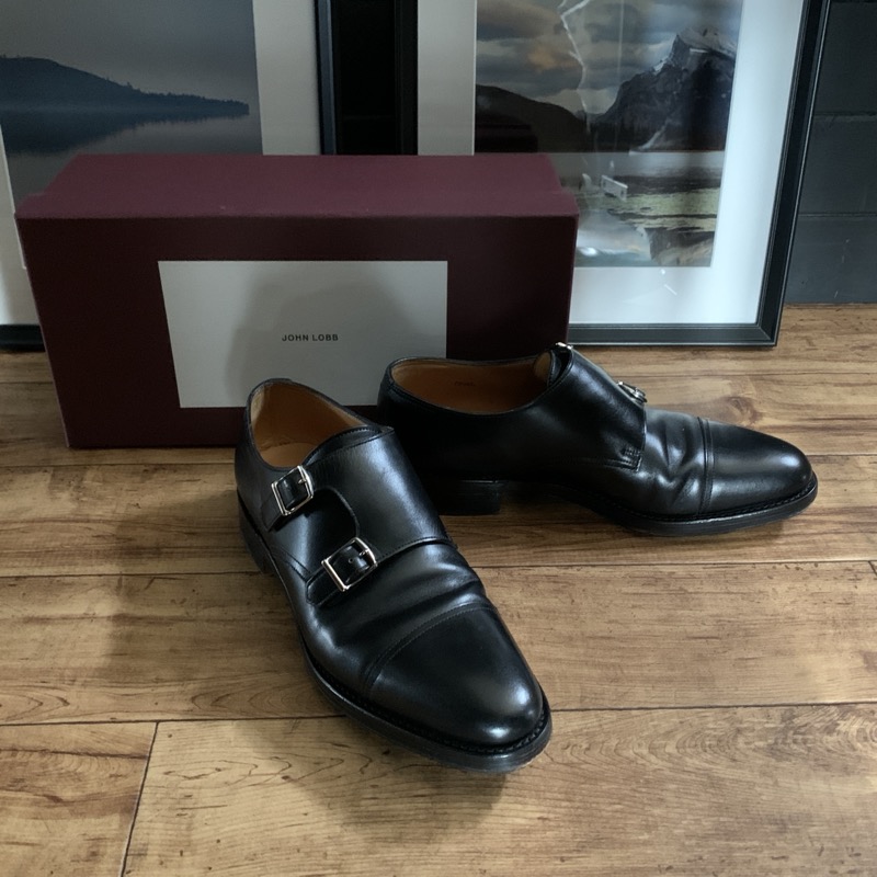 John Lobb（ジョンロブ）のスエード モンクストラップ シューズ JERMYN