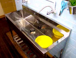 1槽シンク（業務用1槽流し台） 1200x450x高（800＋90）