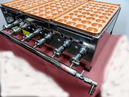 業務用たこ焼器 手打ち銅板ジャンボ32穴