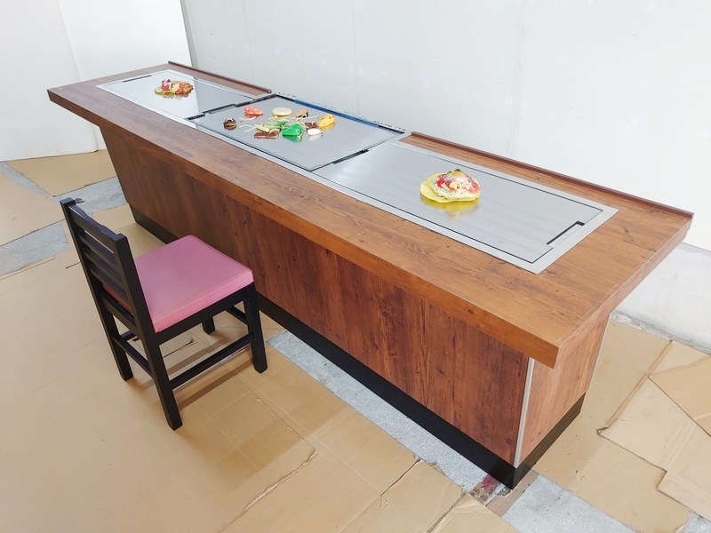 お好み焼 鉄板焼 カウンター 2600x650