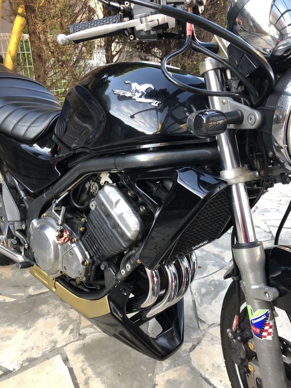 バリオス250 純正ラジエーターカバー ラジエーターガード ガンメタ塗装