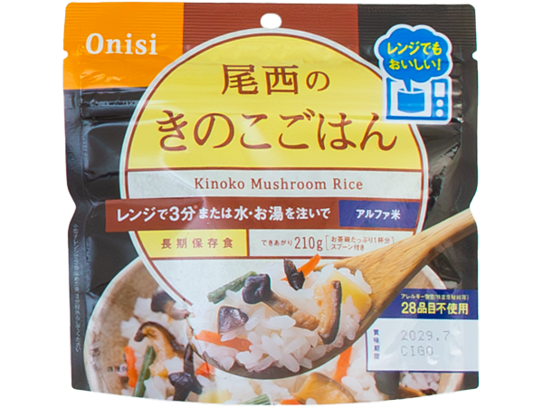 尾西食品　きのこご飯　105袋 尾西食品 アルファ米 尾西のきのこごはん 100g ※軽減税率対象商品