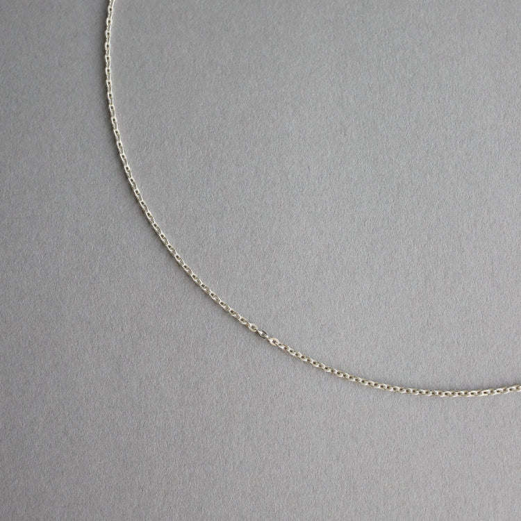 フラットケーブルチェーンネックレス SV 38cm
