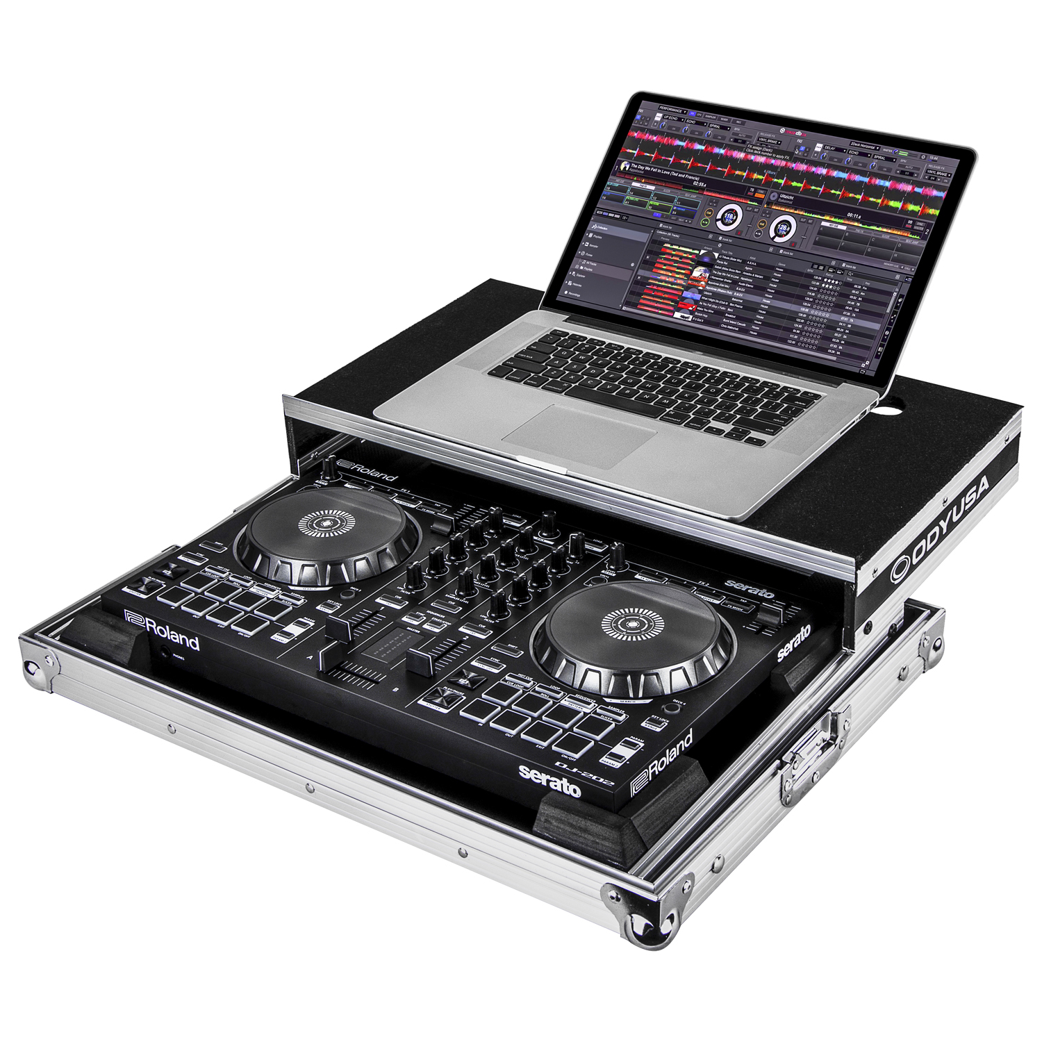 Low Profile Roland DJ-202 Case with Glide Platform - Odyssey Cases