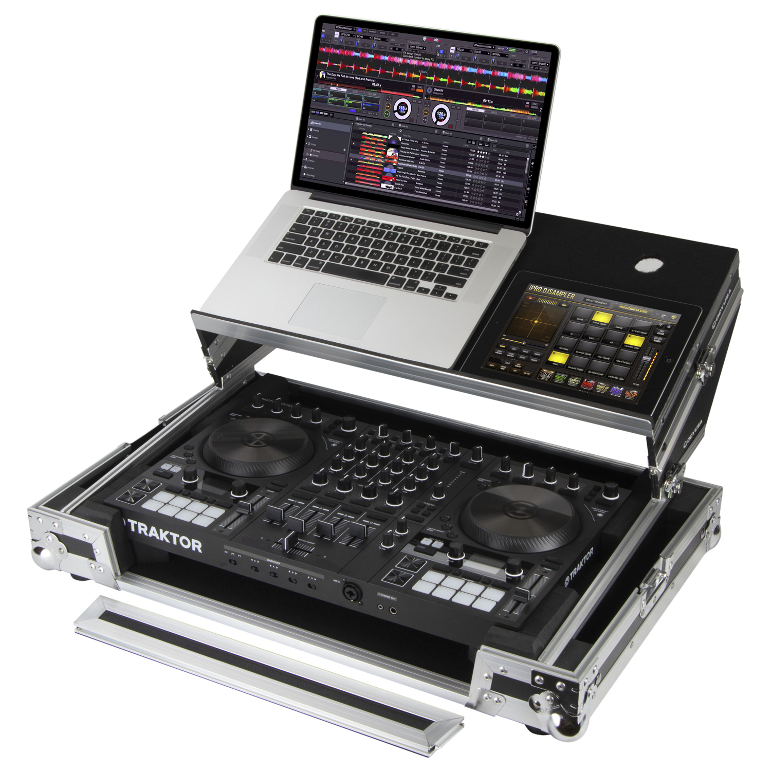 Traktor S4 MK3 Flight Case with Angle Glide Platform - Odyssey Cases