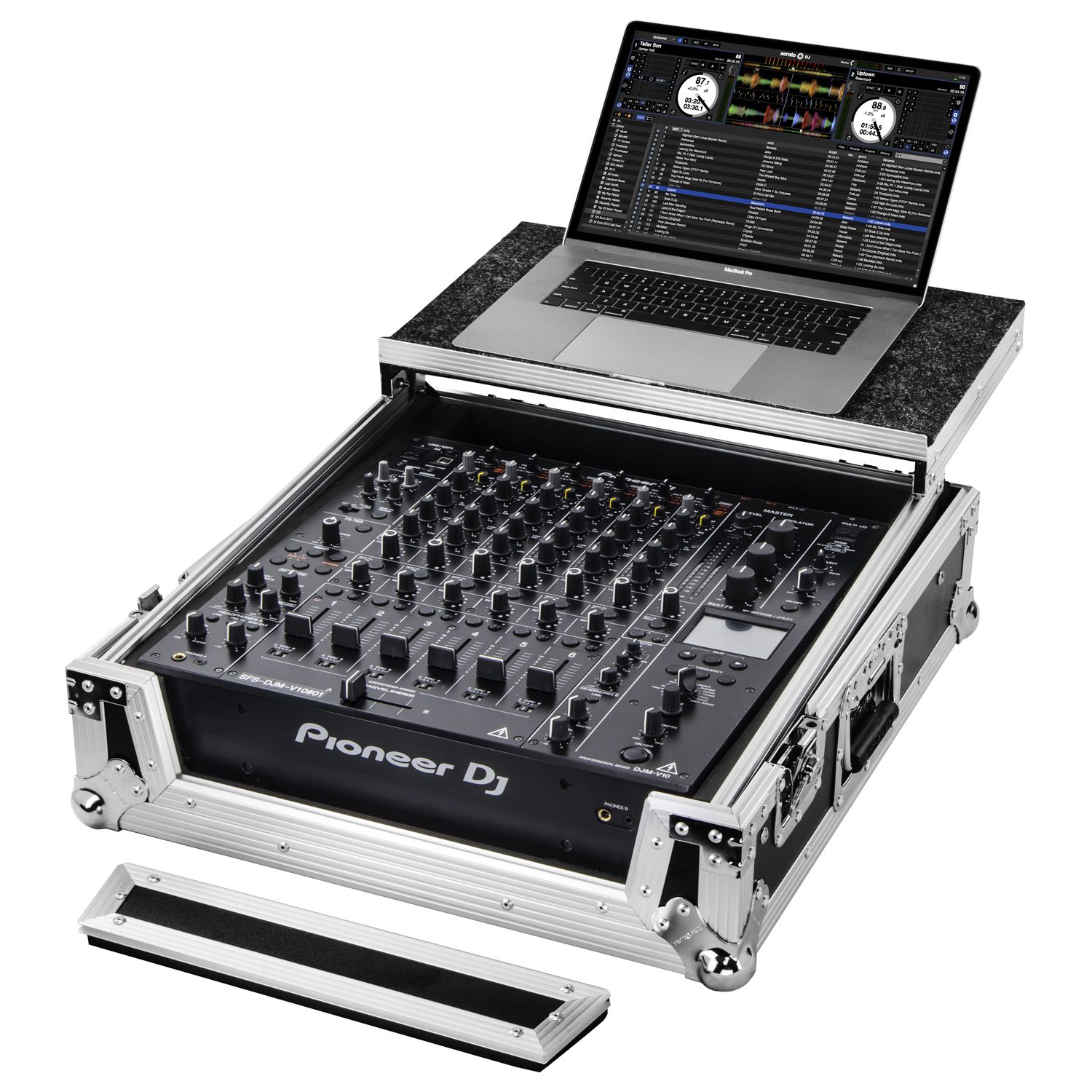 Pioneer DJM-V10 ATA Flight Case with Glide Laptop Platform