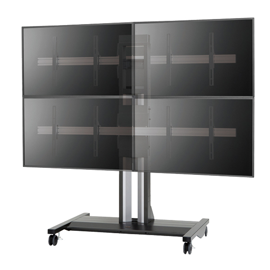 FZS-90M4 オーロラ 大型モニタースタンド 〜60インチ対応 4面マルチ