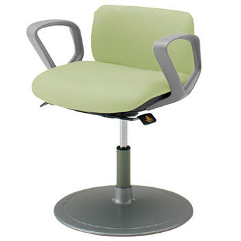 LT92AZ-PB22 オカムラ 患者チェア 肘無 丸ベース 回転ロック ミント