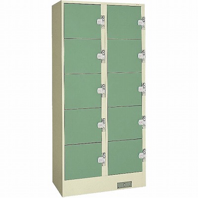 NEO-5W ライオン事務器 10人用（2列5段）スチールロッカー コイン