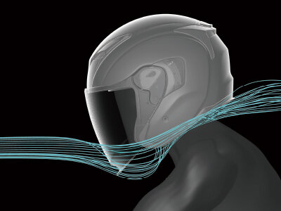 新製品】空力をさらに追求し、風の巻き込みを軽減するシールドを搭載