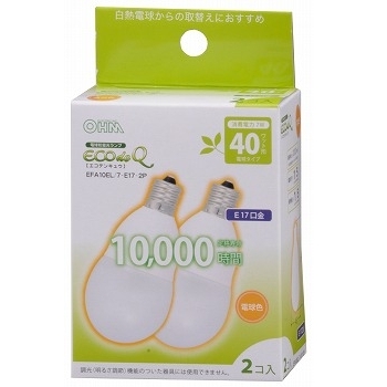 ECO de Q 12W E17型電球 10個セット電球形蛍光灯 E17 40