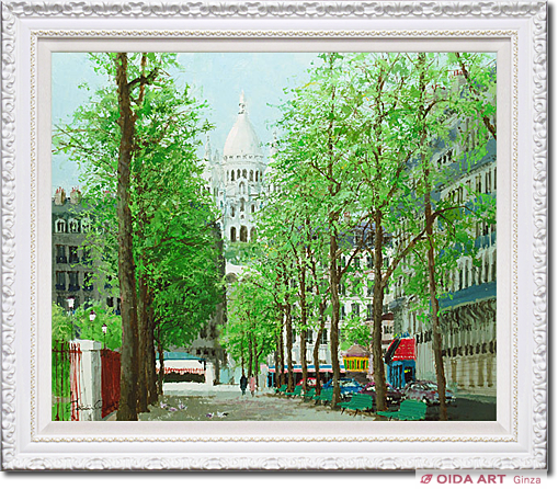 小田切訓 モンマルトルの並木 | 絵画など美術品の販売と買取 | 東京