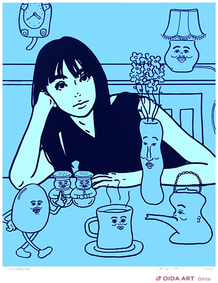 KYNE(キネ) KYNE×NONCHELEEE「Untitled」（2023/ブルー） | 絵画など