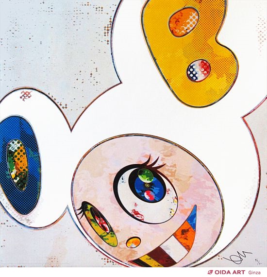 村上隆 And Then×6 (White：The Superflat Method,Blue and Yellow