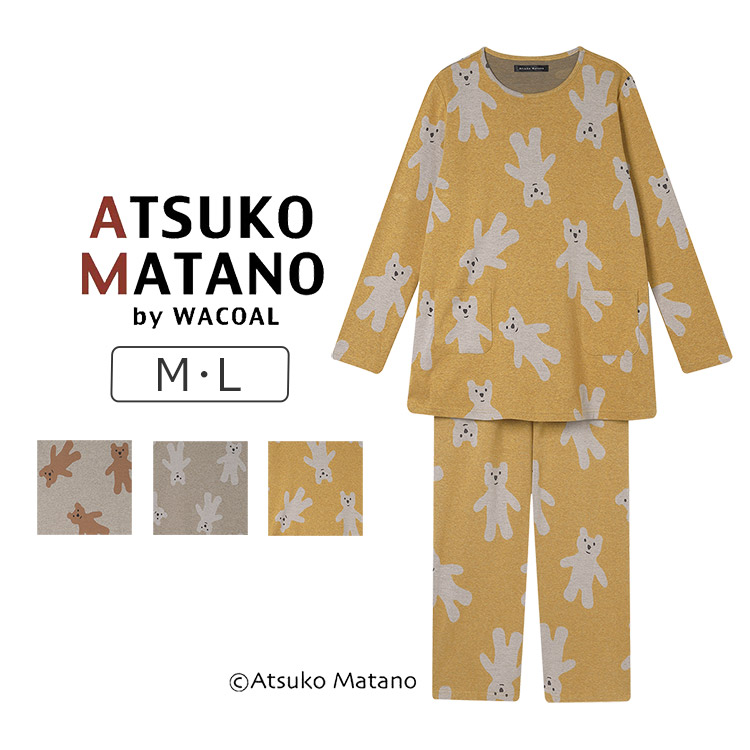 HDW510｜ワコール アツコマタノ パジャマ 上下セット 10分丈・10分袖 M