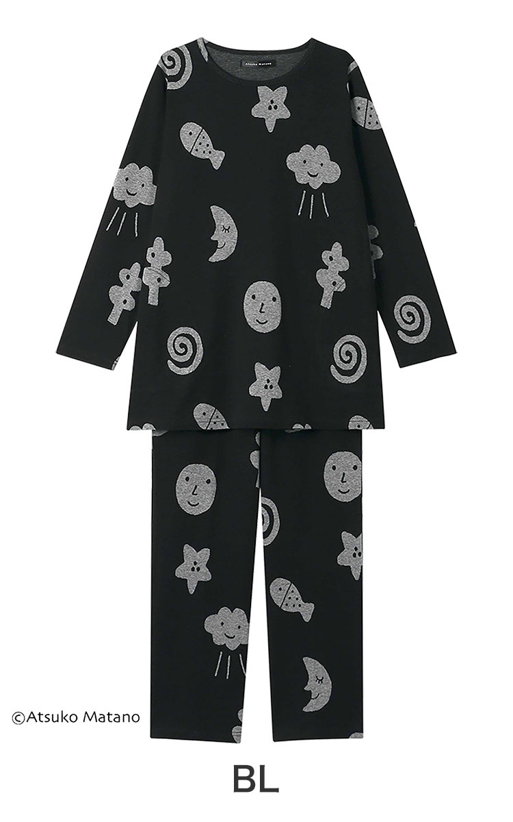 HDX574｜ワコール アツコマタノ ルームウェア 上下セット 10分袖・10分