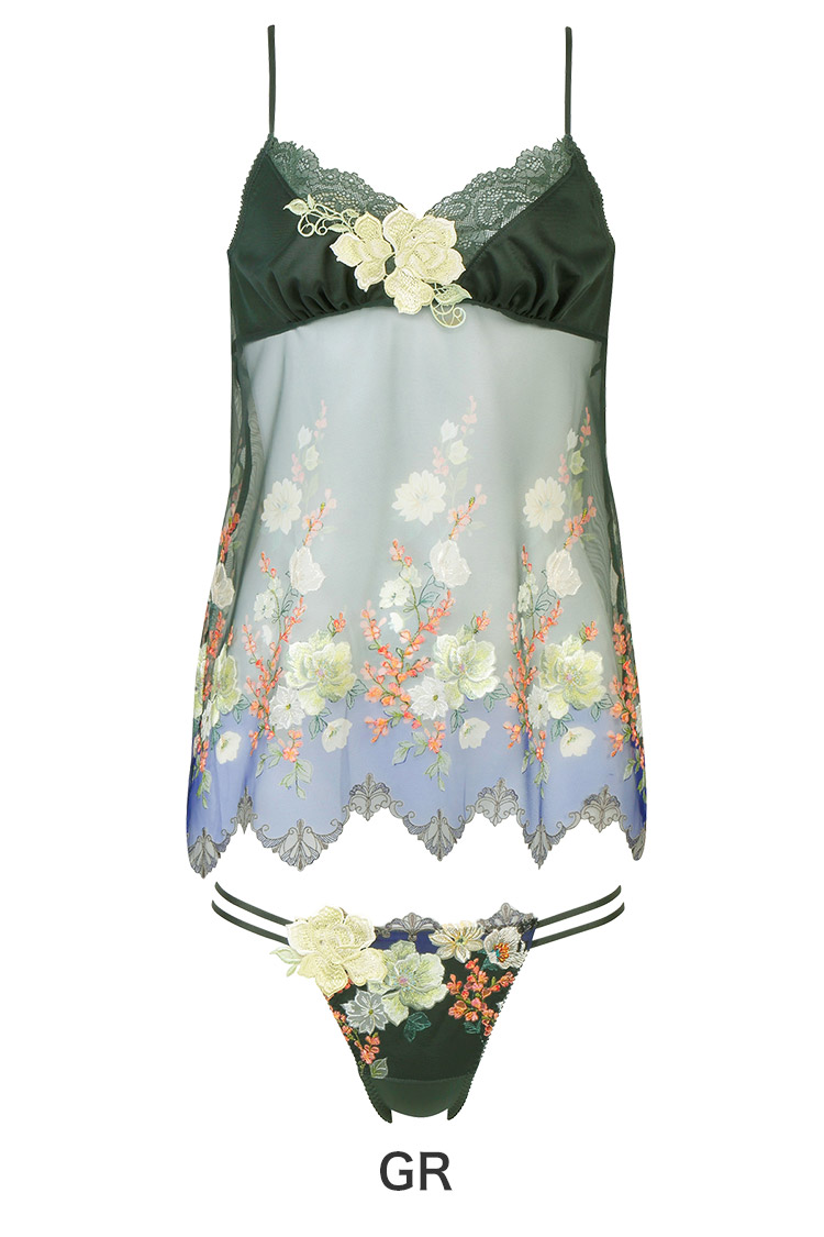 DTJ293｜ワコール サルート 93G セットアップ(キャミ＋Tバック) M/L