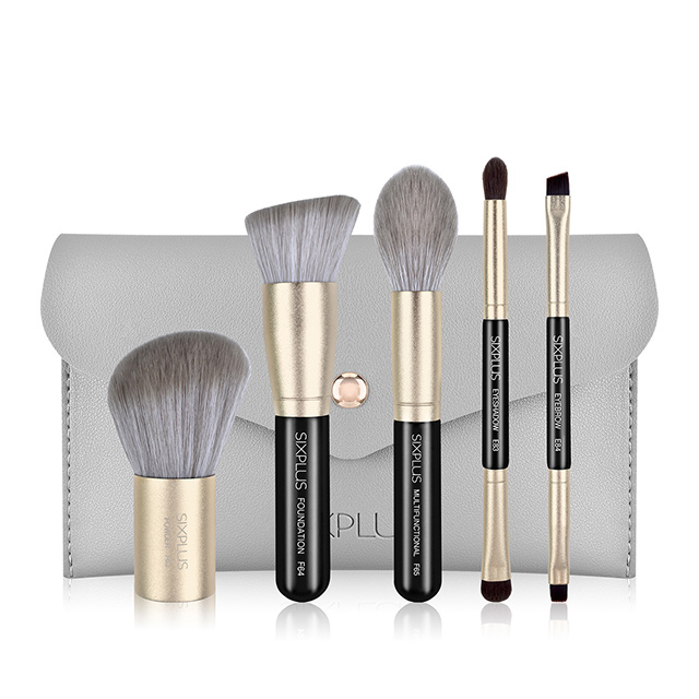 SIXPLUS-シックスプラス- Playシリーズ 携帯用 メイクブラシ 5本セット