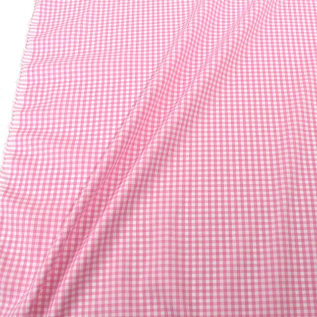 生地 ギンガムチェック（240014-2） 201.ピンク オカダヤ(okadaya) 布
