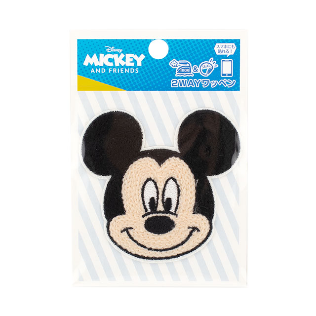 ワッペン ミッキーマウス（D01Y3580） スタンダードミッキー オカダヤ