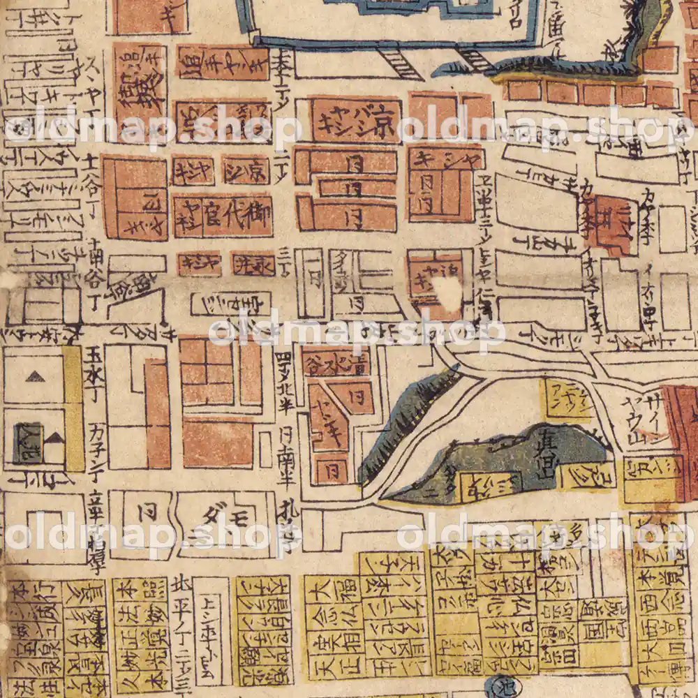 天保改正 摂津大坂図 天保13年(1842) – 古地図素材データの