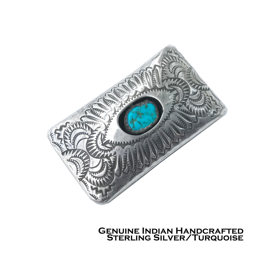 インディアンジュエリー ナバホ族 925シルバー ターコイズ スタンプ