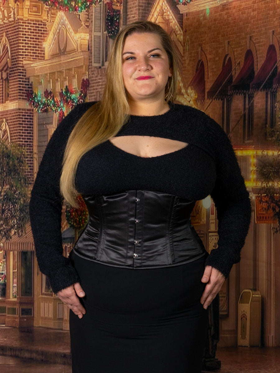 Satin Plus Size Waist Training Underbust Corset - CS-411 | Orchard