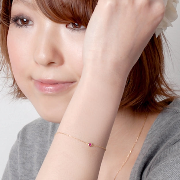 K18/Pt「ルビー ヌード」ブレスレット｜【オレフィーチェ】Orefice