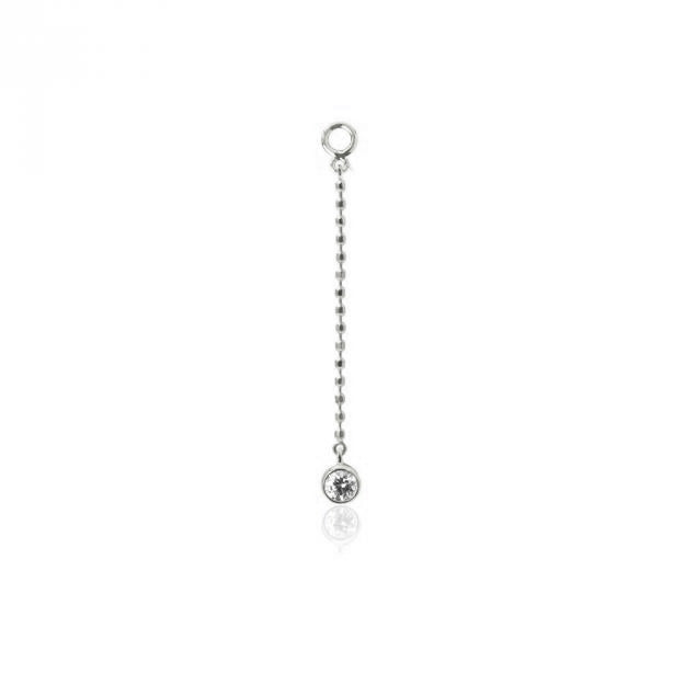 K18「0.05ctマイクロヌードチェーン」チャーム(片耳用