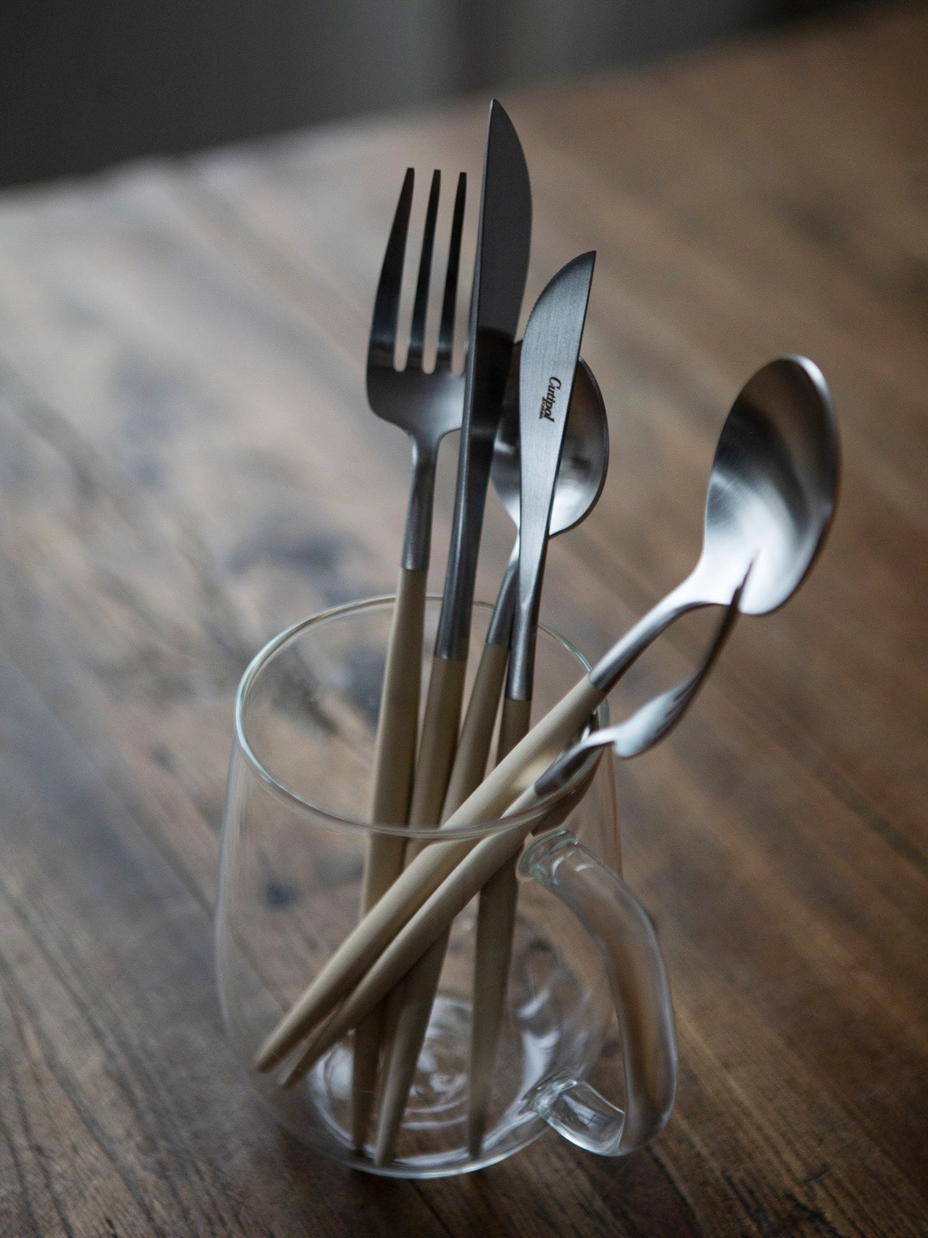 Cutipol GOA アイボリー×シルバー｜カトラリー｜オルネ ド フォイユ