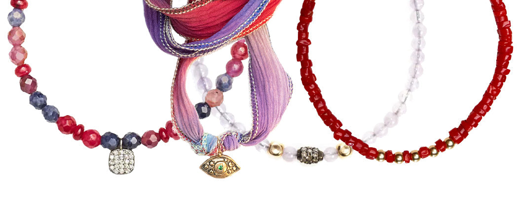 Catherine Michiels| Beaded, Silk Wrap Necklaces & Bracelets