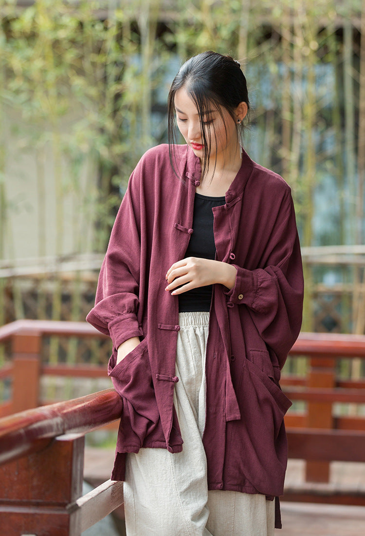 2022 Summer NEW! Women Linen and Cotton Loose Thin Chinese Style