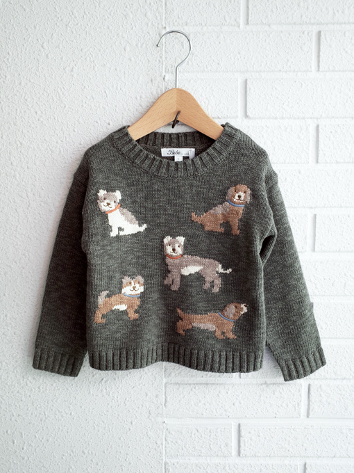 minihaha 犬モチーフ編み込みセーター OTTI オッティ パリやイタリア