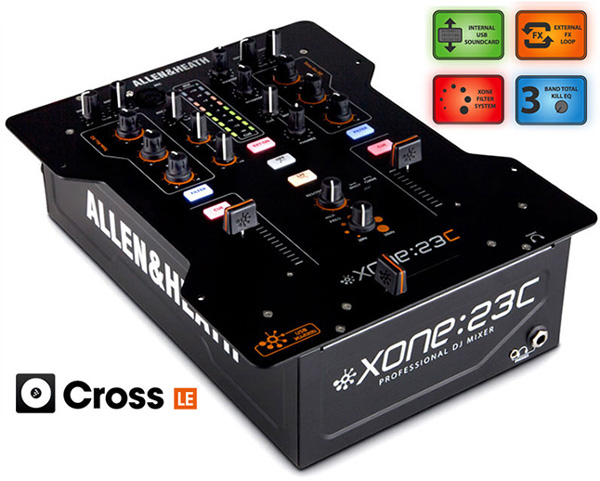 Allen&HeathのDJミキサーXONE:23Cの紹介ページです。