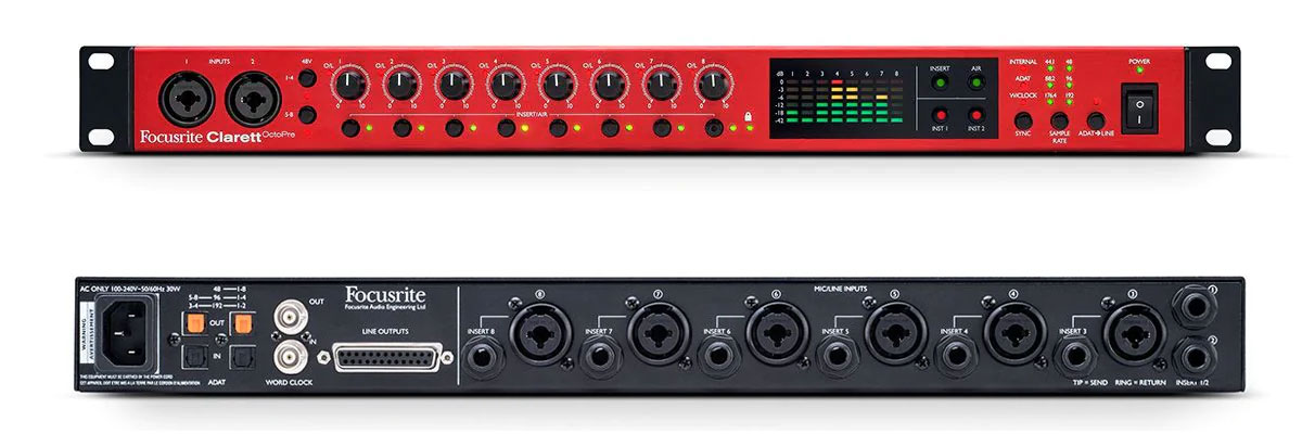 Focusriteの高品質マイクプリアンプClarett Octopreをご紹介いたします！