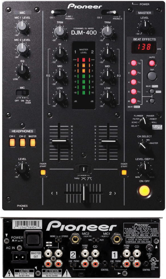Pioneer DJM-400 動作確認済 クロスCHフェーダー 交換 ブルメタ