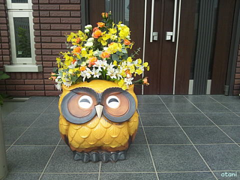 信楽焼ふくろう傘立陶器の販売