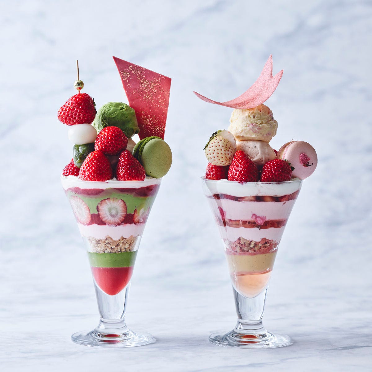 ストリングスホテル東京インターコンチネンタルのいちごパフェ新作。桜